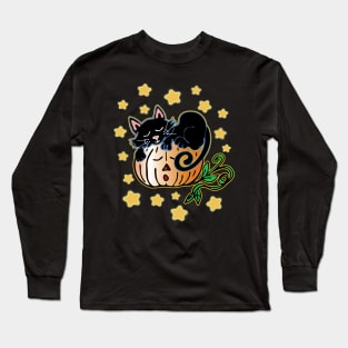 Halloween Black Cat Long Sleeve T-Shirt